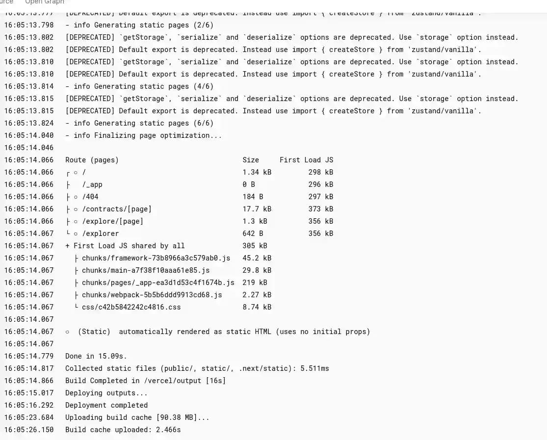 vercel deployment results